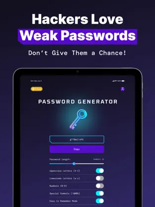 Secure password management dashboard interface